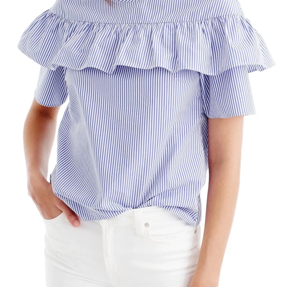 J.Crew 'Edie' Ruffle Top - Picture 7 of 12